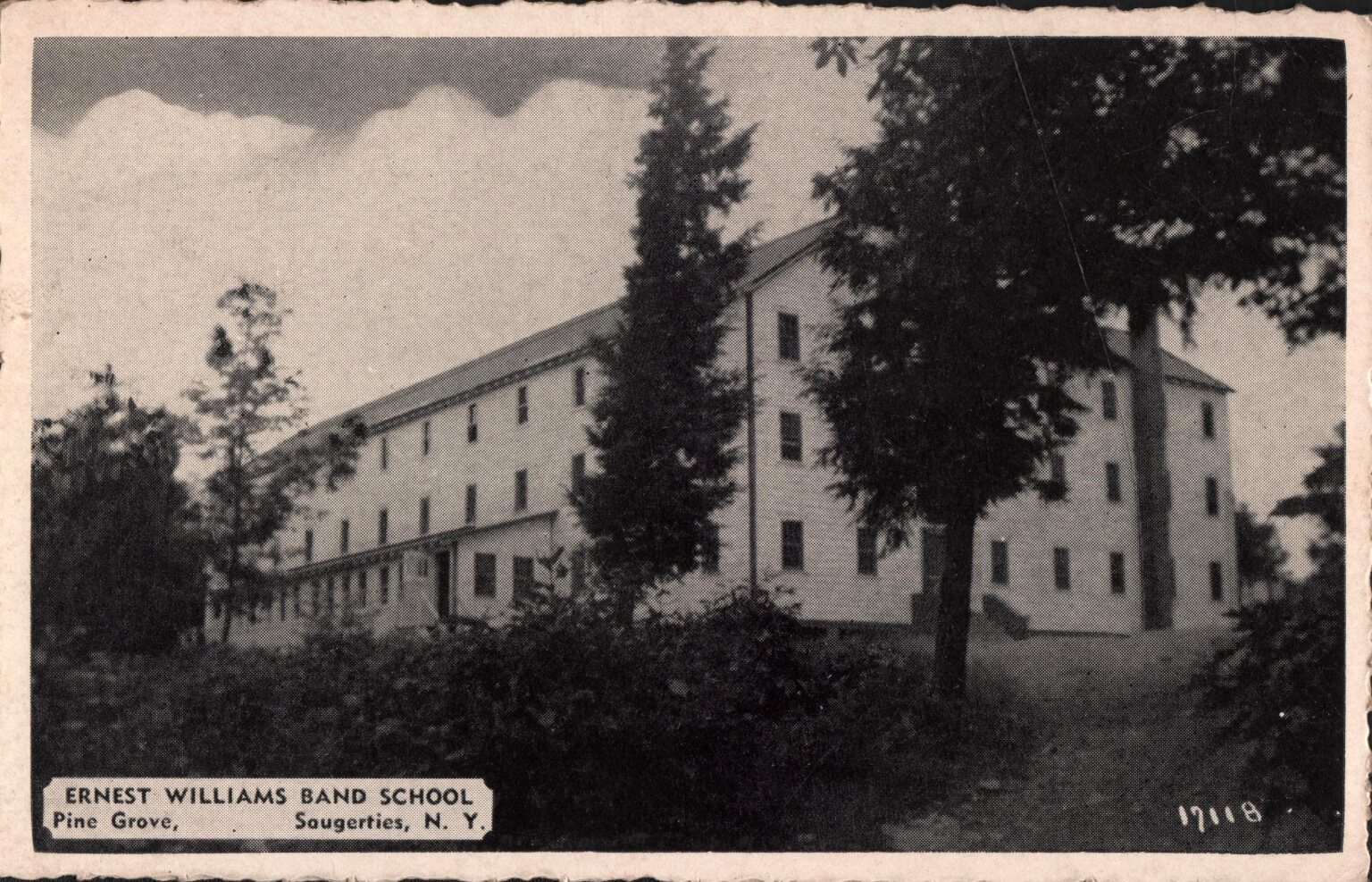 Historic photograph of the Ernest Williams Band School building in Saugerties